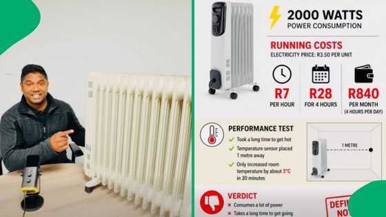 “I have 3”: Oil-filled heater test reveals R840 monthly cost as SA electricity prices surge