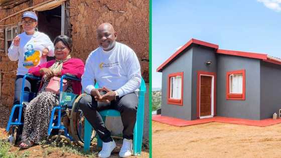 Disabled woman who lived in mud house receives new home from kind philanthropist Collen Mashawana