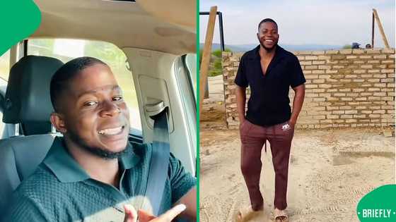 Young man in South Africa shows off progress on his dream house at 24, inspiring Mzansi