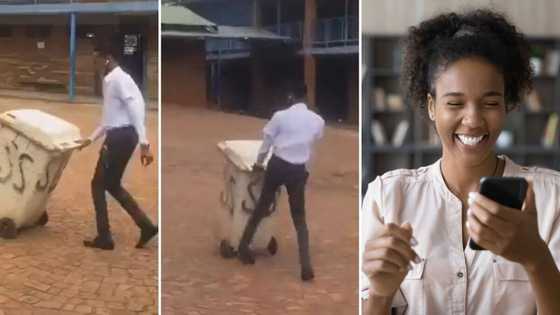Video of Mzansi learner dancing while taking out the trash is a whole mood