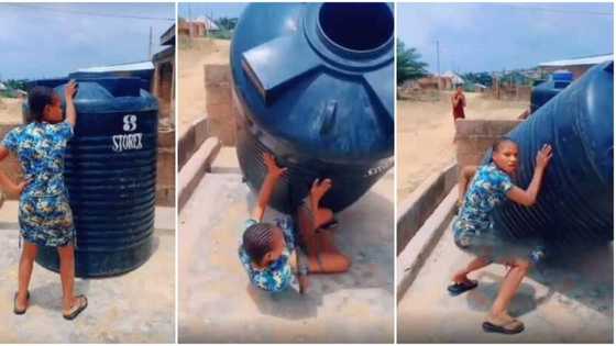 Slayer in the mud: Tank falls on lady while she did the #DropItChallenge, funny video stirs reactions