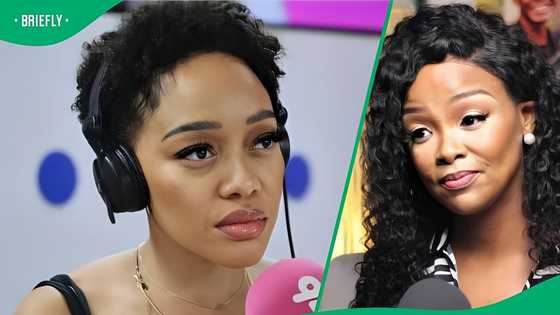 Thando Thabethe's facial expressions during Nonhle Thema's interview at 947 spark mixed reactions