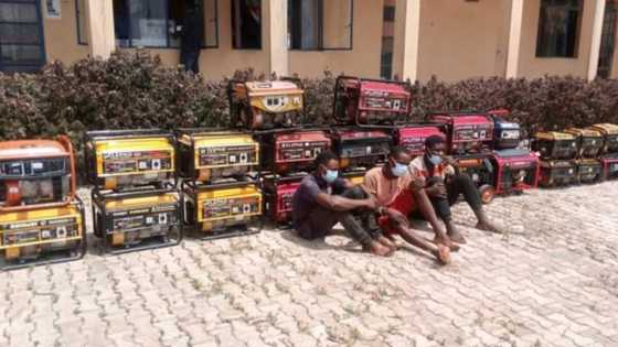 Reactions as 26-year-old man steals 26 generators, photo goes viral