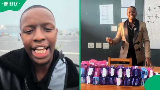 “Let’s give him flowers”: Mzansi reacts as man uses R20 donations to give girls free sanitary pads