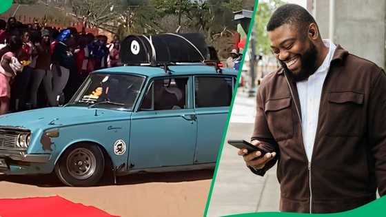 "Salute bro": Man arrives at matric dance with an old classic car, internet impressed