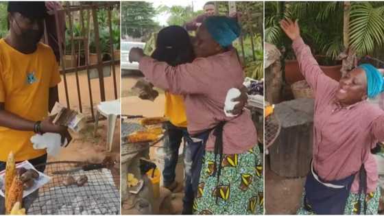 Corn seller gets emotional as she receives help from customer