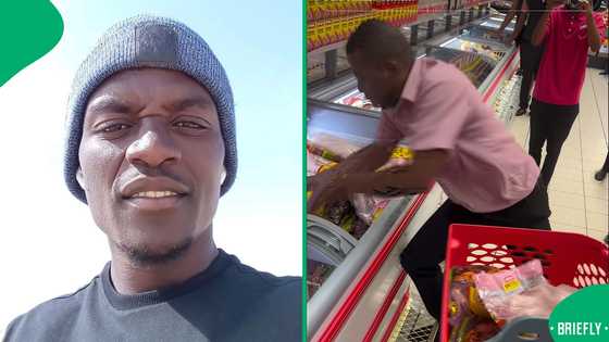 "He's clever": Man fills trolley with chicken and cheese during trolley dash challenge, SA impressed