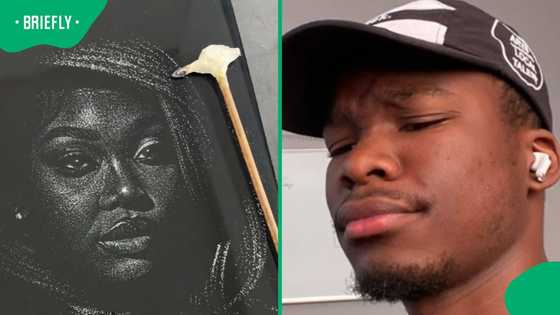Cracked glass meets celebrity art: SA artist's Summer Walker portrait