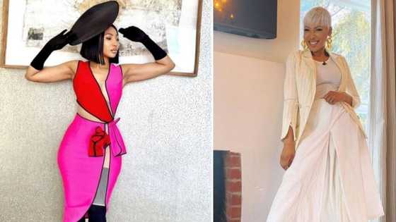 Enhle Mbali Mlotshwa shuts down SA Fashion Week with stunning garments, 'Blood Psalms' star Leaves Mzansi fashion lovers impressed