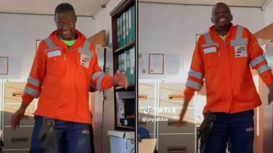 TikTok video of man dancing to Major Keys' 'Forever Yena' at workplace goes viral, gent puts on lit amapiano moves