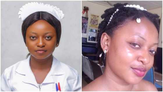 I became a nurse today: Lady celebrates, marks success with white uniform that shows she’s ready