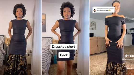 Woman's TikTok life hack of layering dresses to create floor-length gowns gets negative reviews