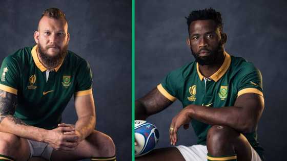 RWC: Siya Kolisi and RG Snyman show off matching Webb Ellis Cup tattoos to celebrate Springboks' win