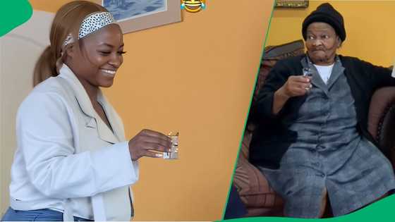 "She's disappointed shem": Woman pranks gogos with drink for cheers moment in TikTok video