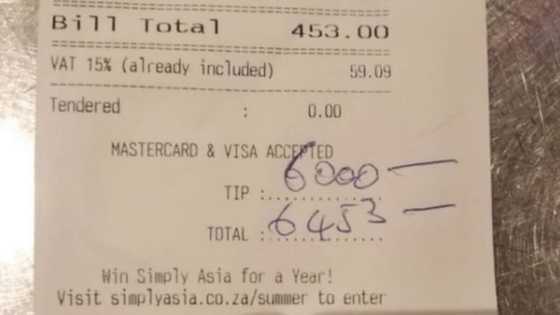 Patron leaves R6 000 tip at a local restaurant, Mzansi inspired: #SupportLocal