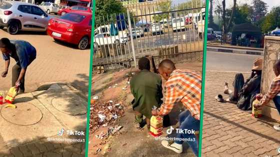 Kind Mzansi man sneaks up on homeless people, leaves them food: Heartwarming video has people clapping