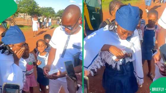 “It and flexing for me”: SA raves over man surprising wife with iPhone on wedding day