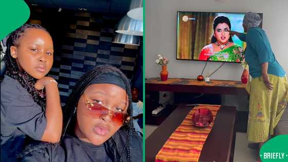 "Sensitive viewer": Gogo passionately yells at TV villain watching favourite series, SA entertained