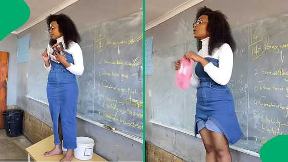 "Send this to SABC": Viral video of a teacher showing learners how to use sanitary towels stunned SA