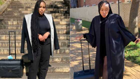 Lady finishes 7-year law school journey, celebrates finally being admitted as attorney of the High Court Mzansi inspired by stunner