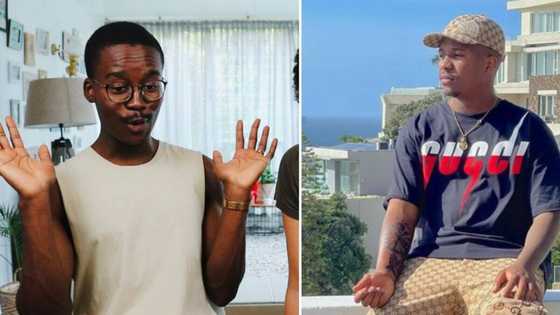 Hungani Ndlovu jumps on Andile Mpisane's #MakhwapheniChallenge, SA has mixed views: "Better than the owner"