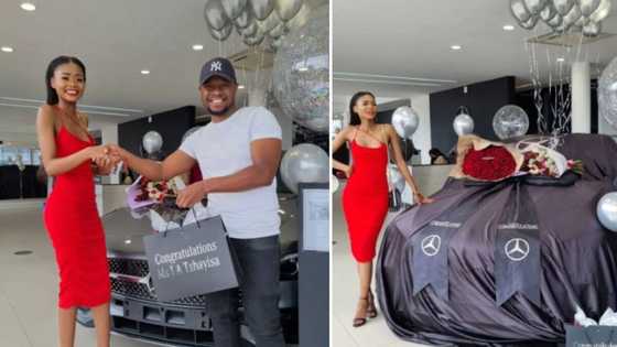 Beauty meets her beast: Attorney buys herself a whole Mercedes Benz AMG, Mzansi impressed