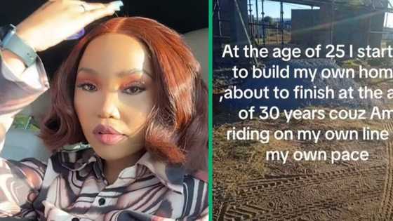 30-year-old woman builds home over 5 years, Mzansi inspired by focused babe's video