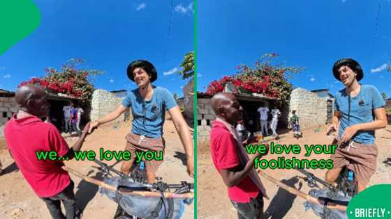 Cyclist’s funny roadside moment with Zambia villagers leaves viewers smiling