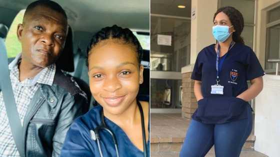 “What a blessing”: Stunning doctor shares sweet photo of her dad driving her to work, Mzansi in their feels