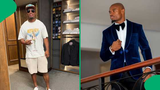 "Best drip in town": Makazole Mapimpi flexes style and gives look of impressive closet, SA applauds