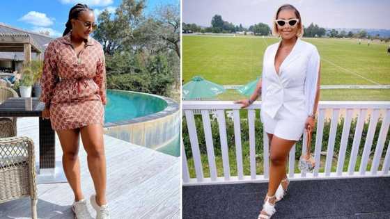 Boity Thulo serving legs in saucy social media picture post days after showing off hourglass figure during Miss SA performance, Mzansi peeps compliment the stunner: "Absolutely stunning"