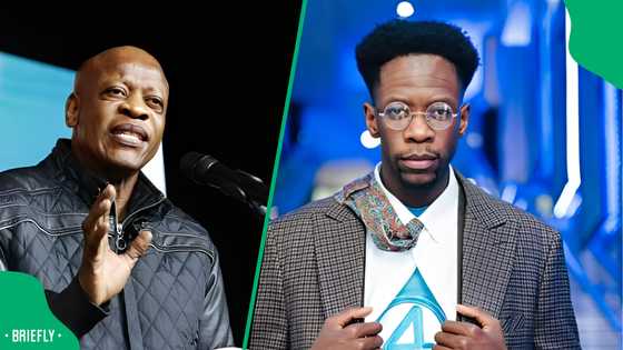 Amapiano star Robot Boii shows love to his dad Mzwakhe Mbuli as he turns 66: "God Bless you SNR"