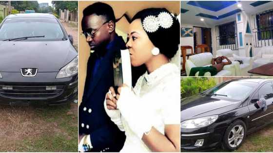 Lady buys car for husband, completes their house, social media reacts