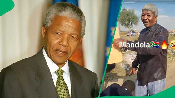 "You made his day": School learners go wild after spotting Nelson Mandela lookalike, SA entertained