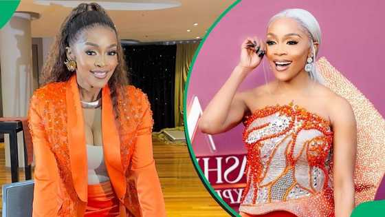 Thembi Seete shows off dance moves, Mzansi's reactions mixed: "She thinks this is Boom Shaka"