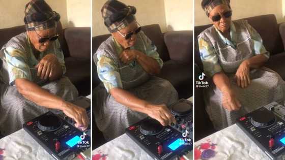 Vibey gogo learns how to DJ in her living room, Mzansi amazed: "The real DBN Gogo"