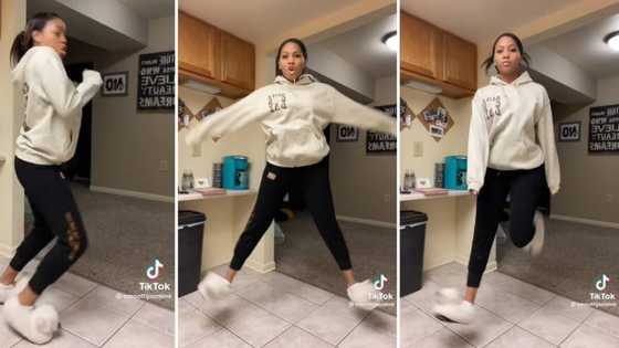 Woman gets revenge on bad neighbours with loud music and jumping on floor in viral video