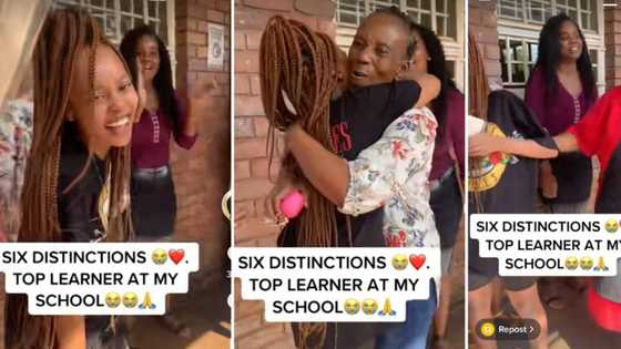 Proud teachers congratulate a matric learner who passed with 6 distinctions in heartwarming video