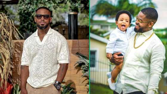 Prince Kaybee shares adorable picture of his doppelgänger son, Mzansi can't deal: "Copy and paste"