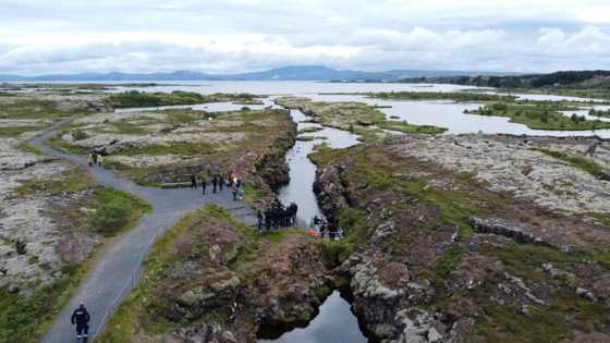'Incredible' icy dip between two continents in Iceland