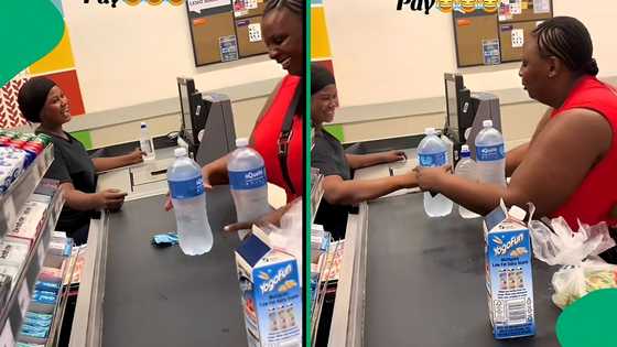 Mzansi shopper's playful antics with cashier go viral on TikTok, leaving SA in stitches