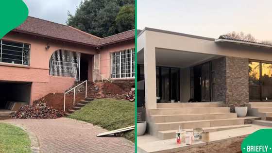 "Work in progress, Philippians 4:13": Woman renovates big old pink house into a modern dream home