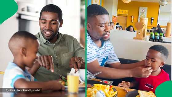 "Must be the stepfather": Dad retaliates after son takes food from his plate, SA amused