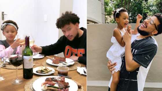 Kairo Forbes is a caring daughter, Sets her daddy AKA a beautiful table for lunch