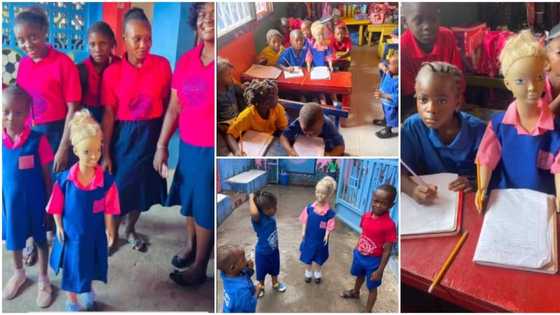 Lady dresses doll like human, puts it in school with other kids, videos of it learning in class wows people