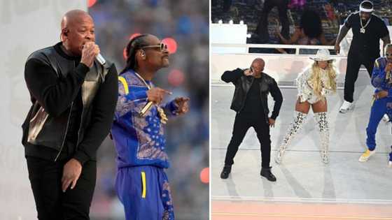 Dr Dre, Snoop Dogg, Eminem deliver unforgettable Super Bowl Performance, Mzansi feeling nostalgic: "The Kings of Hip Hop"