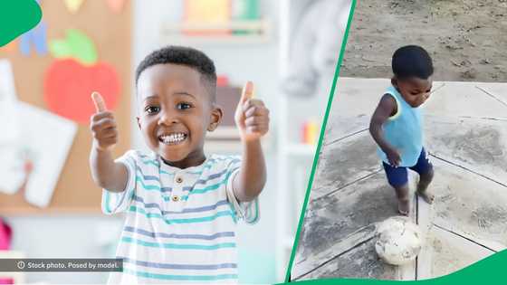 "Left-footed players are rare": Toddler dribbles football like pro in video, boy's soccer skills impress SA