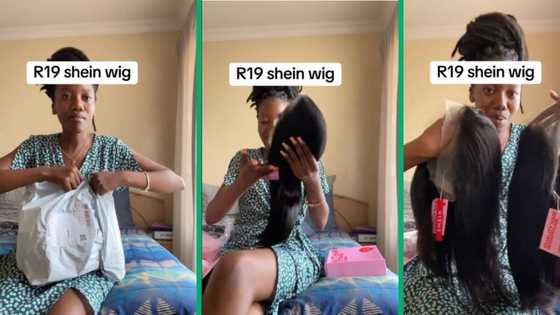 Young lady baffles South Africa with R19 wig deal on Shein in viral TikTok video