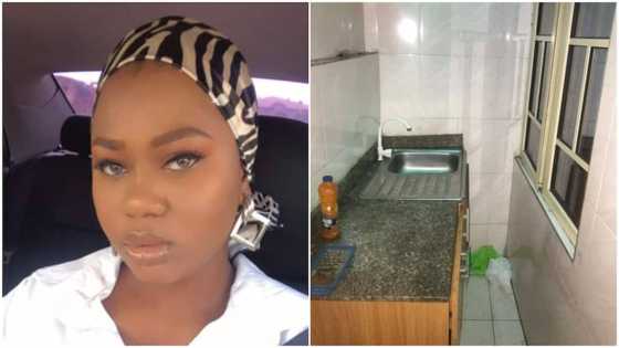 Young lady shares photo of her tiny kitchen in Lagos state, wonders how she will cook