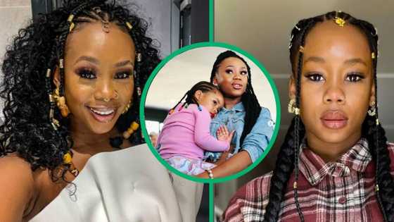 Bontle Modiselle's daughter Afrika Moloi said to be Kairo Forbes' doppelgänger, Mzansi amazed by video clip